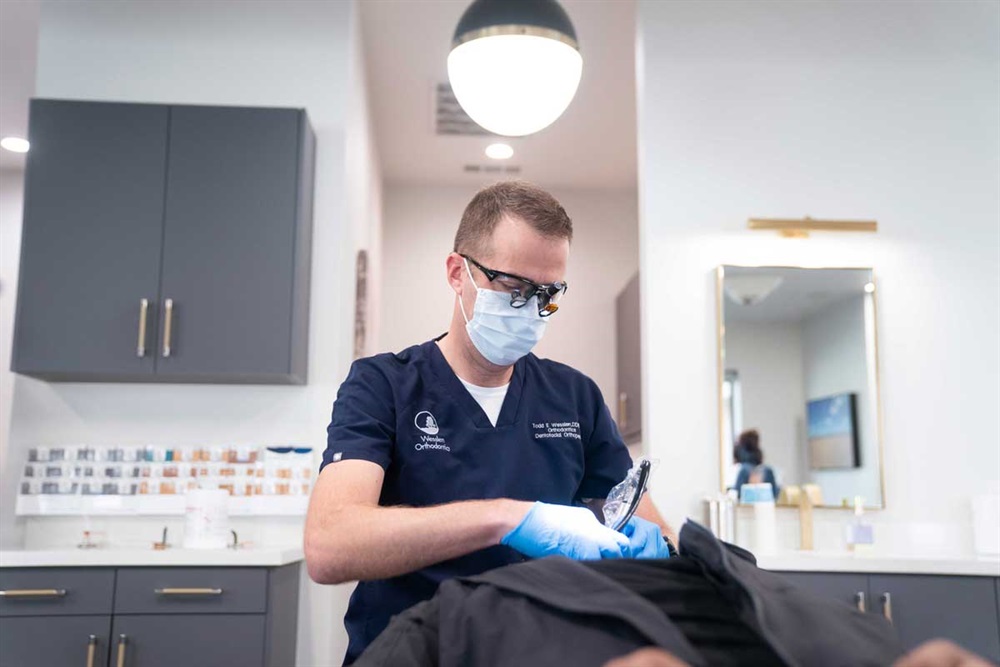 Dr. Wesslen providing treatment